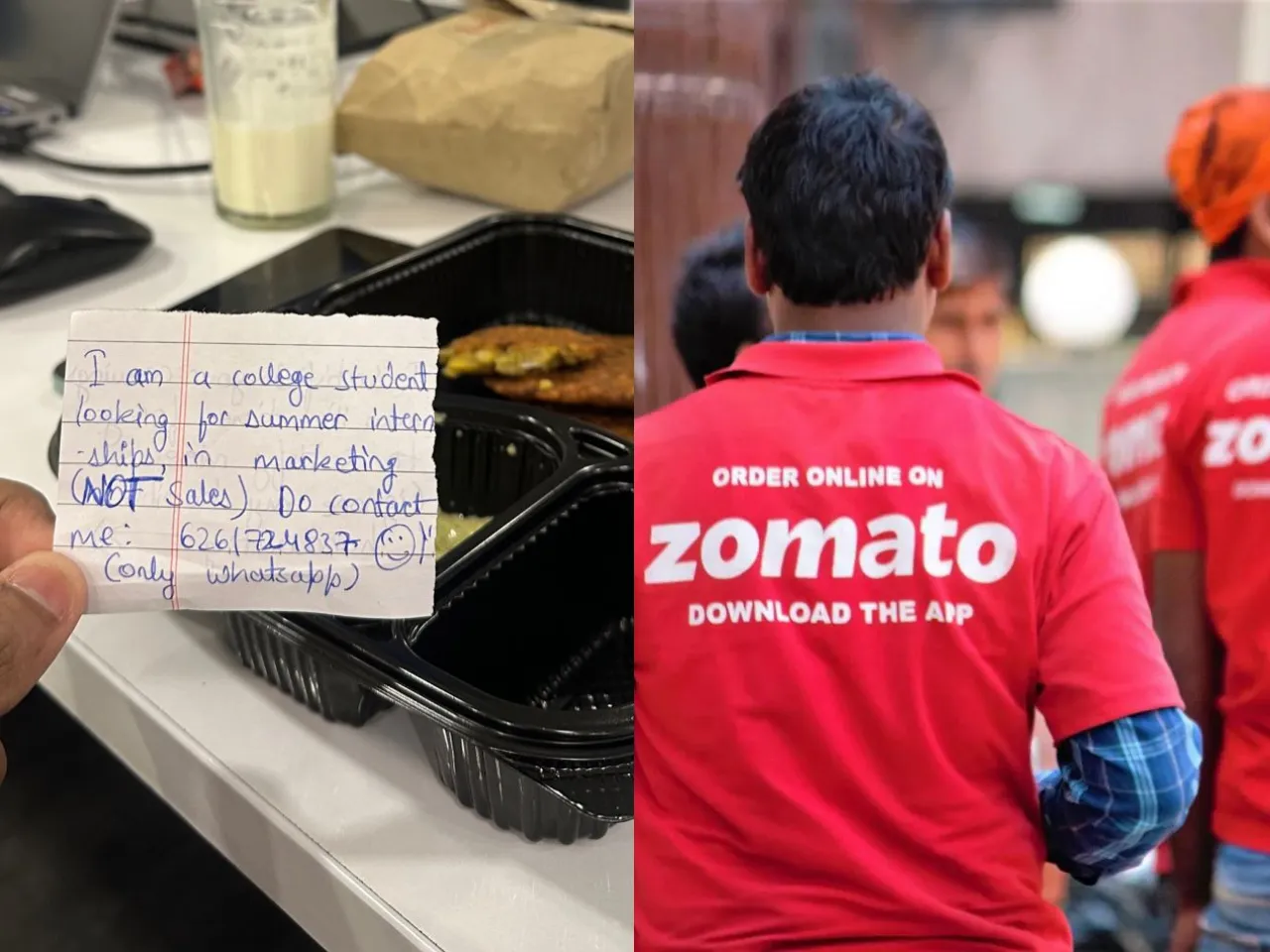 Zomato delivery boy's creative pitch for summer marketing internship goes viral