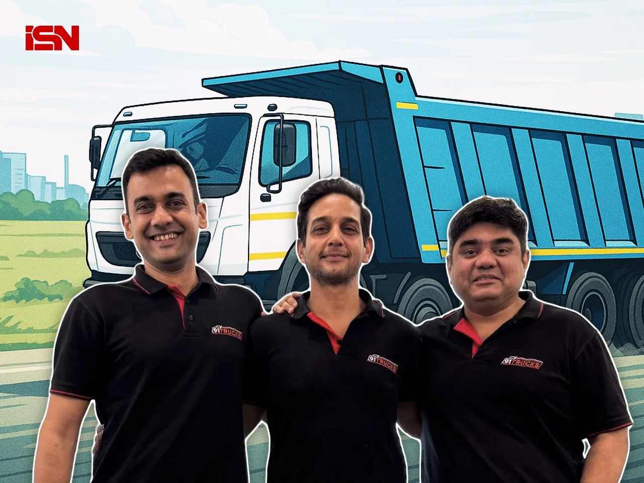 (L-R) Vikas Sharma, Abhishek Gautam and Siddharth Sharma, Co-founders of 91trucks