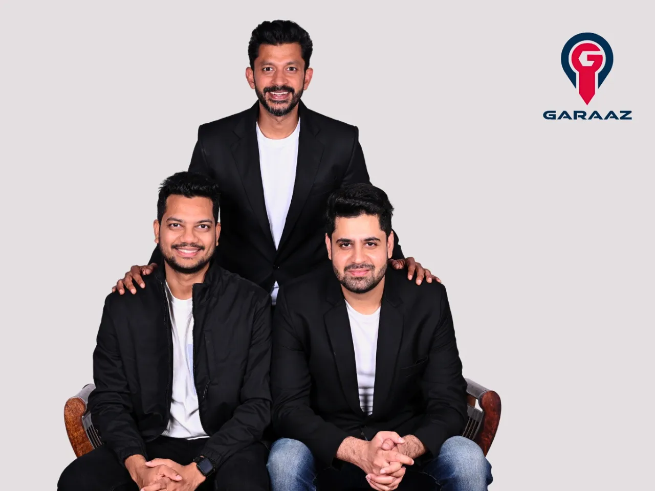 Left -Varun Agarwal (COO), Centre -Shaleen Agarwal (CEO & Founder),and  Right -Sahil Rally (CTO), Garaaz