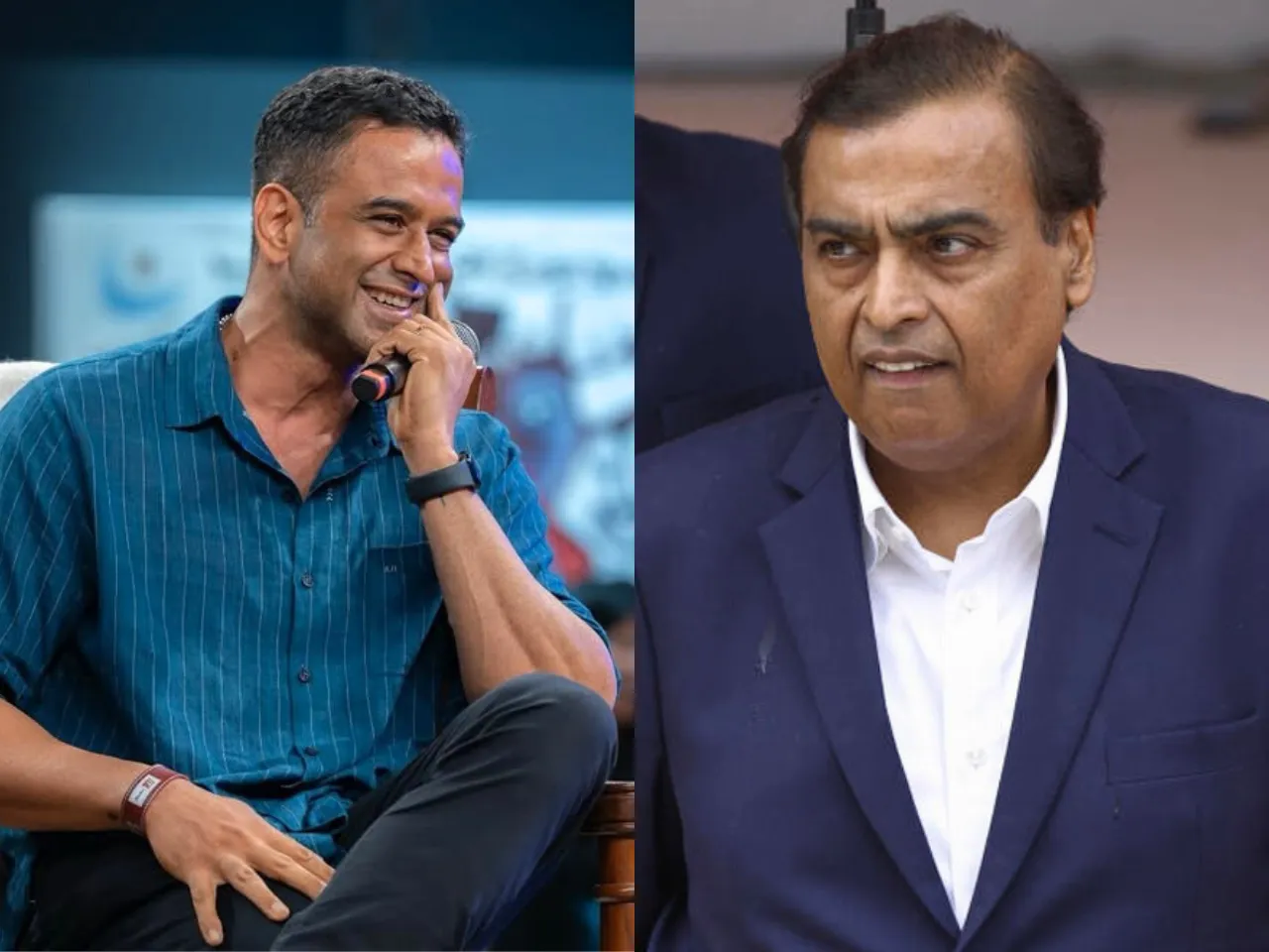 Zerodha CEO Nithin Kamath and Mukesh Ambani
