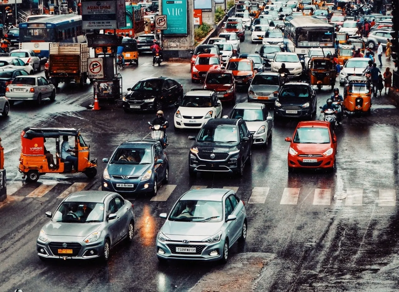 cars in traffic