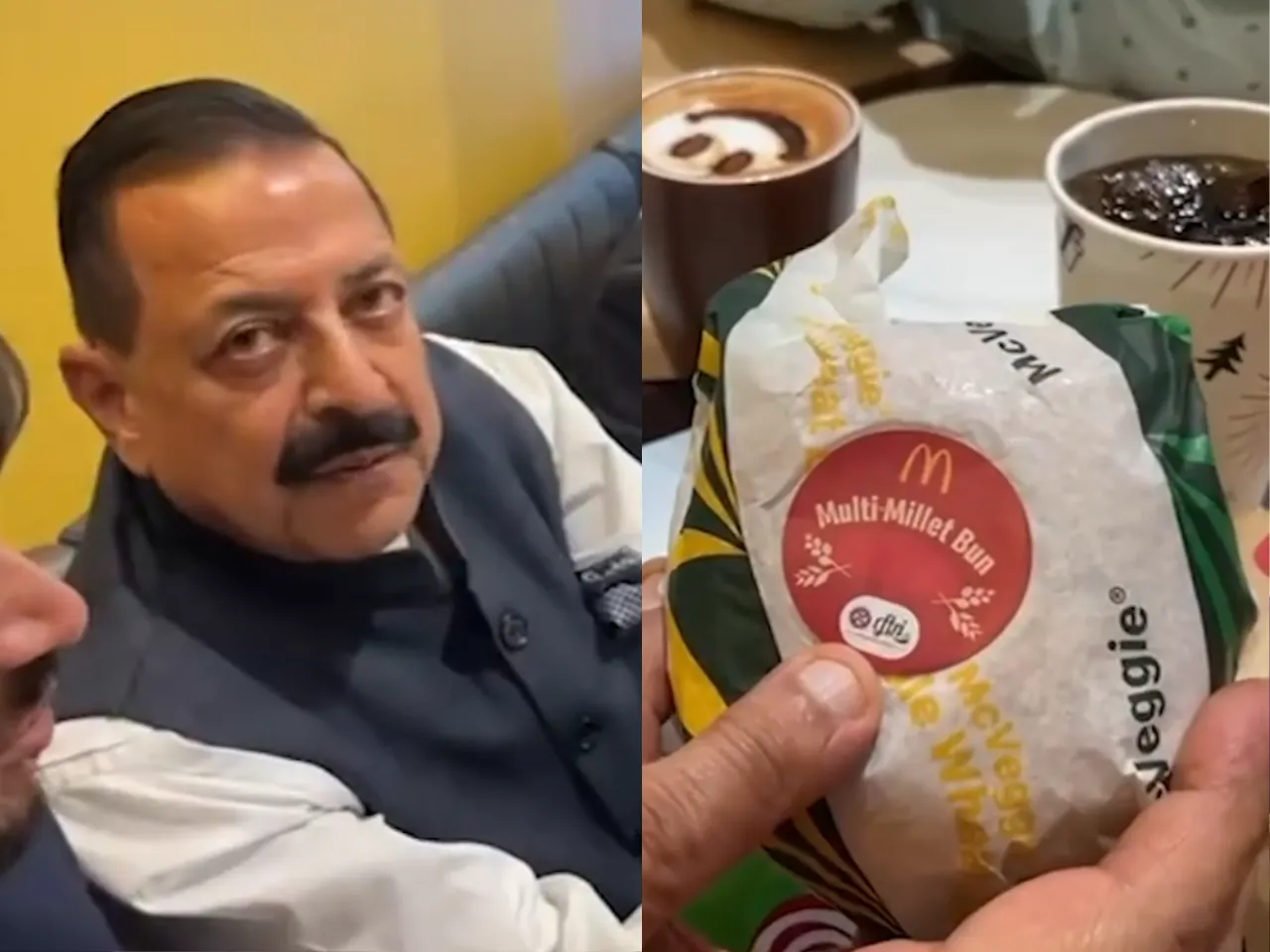 Union Minister Jitendra Singh visits McDonald's