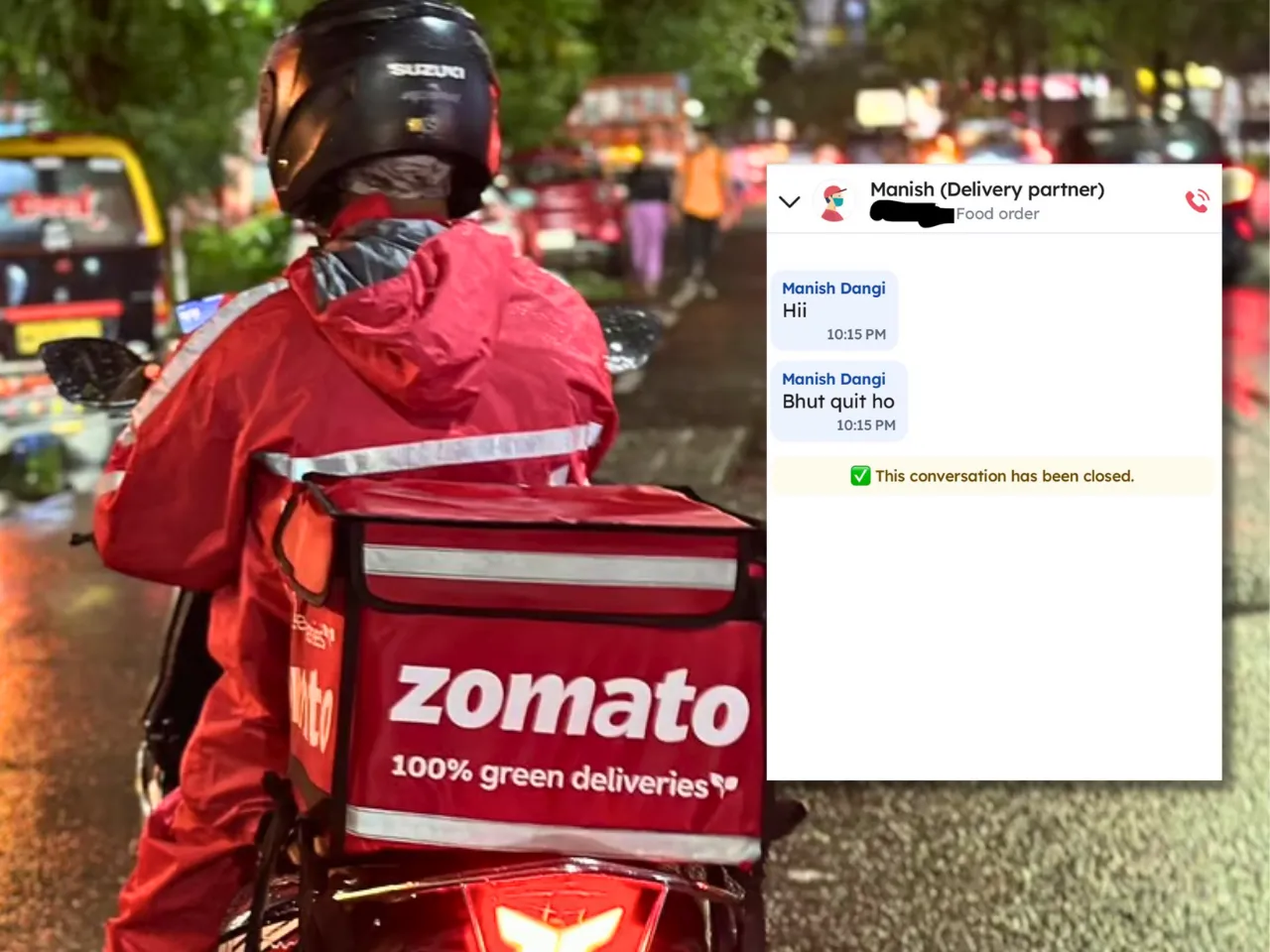 Woman says Zomato delivery boy sent unsettling messages after order