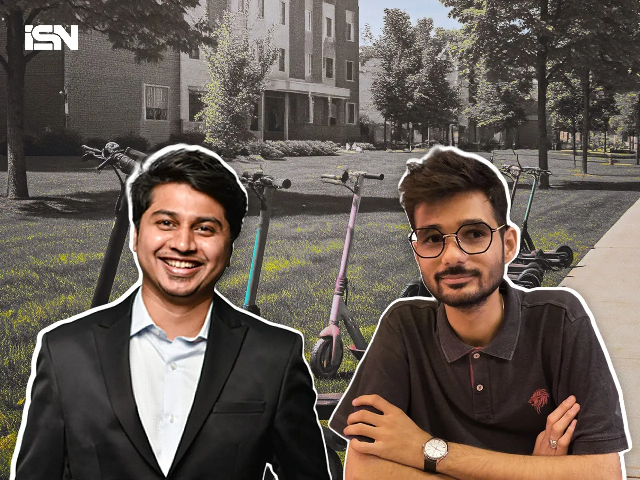 (L-R) Kunal Gupta, Co-founder & CEO of EMotorad, and Rutvij Dasadia, Founder of Booz Mobility