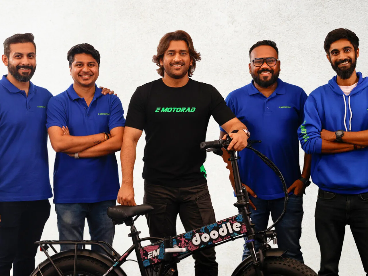 MS Dhoni and EMotorad Founders