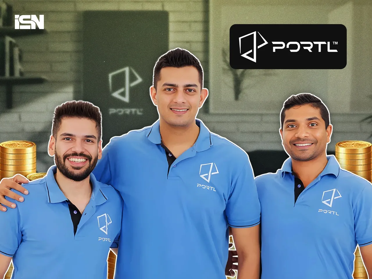 Portl Founders Indraneel Gupta, Vishal Chandapeta, and Armaan Kandhari