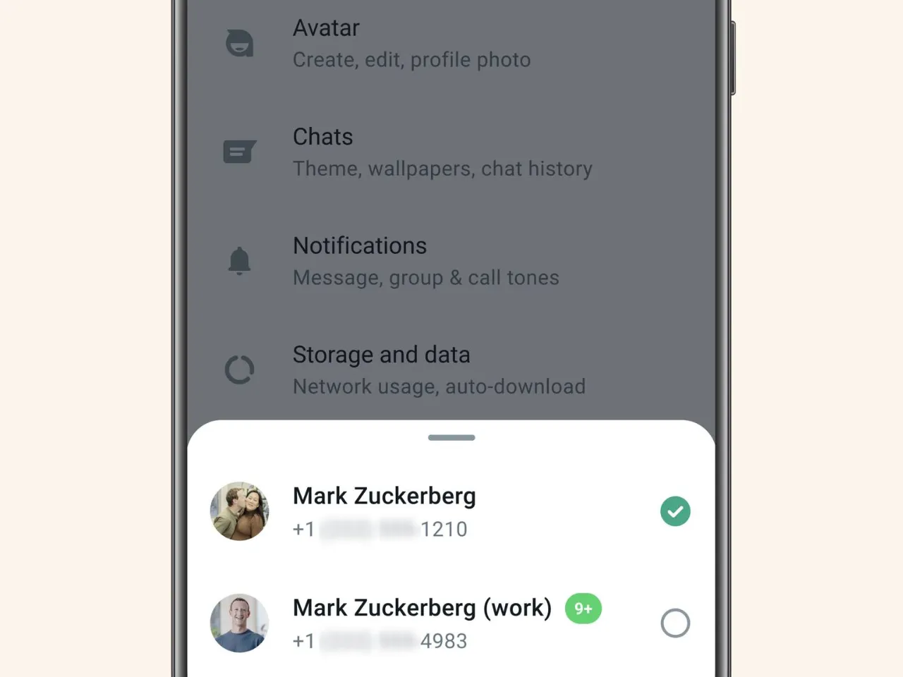 whatsapp dual acocunt login feature