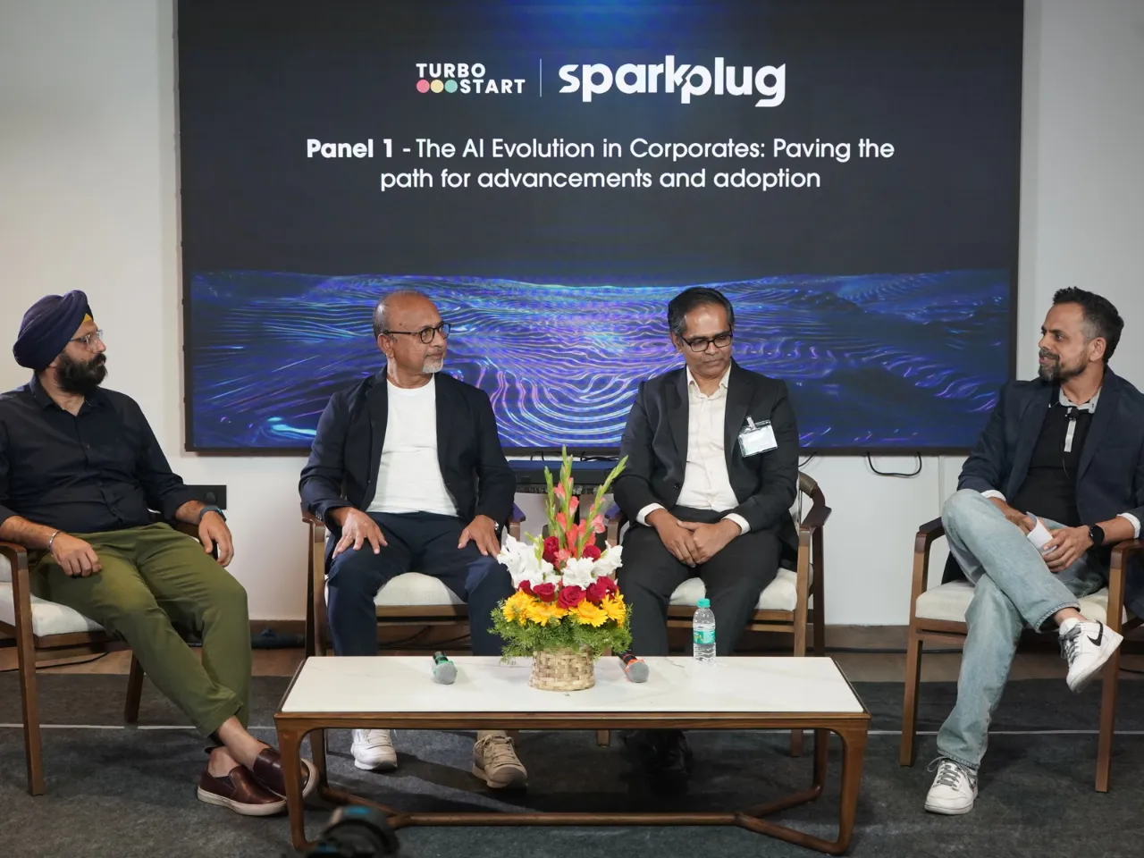 (L-R) Brij Singh, Ravi Rao, Venkatesh Adavi, Niranjan Chaoji