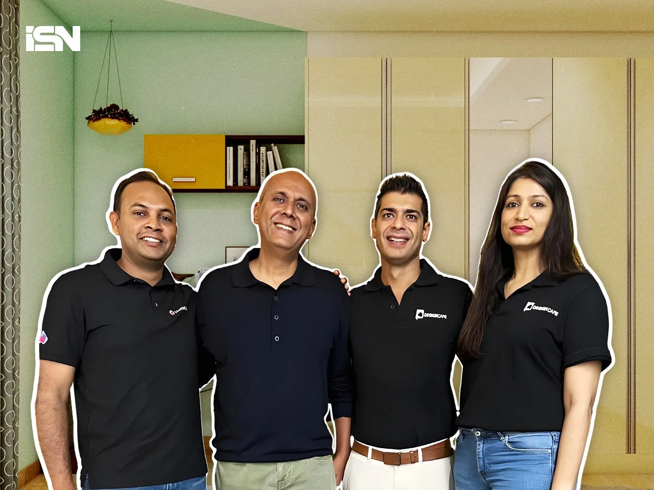 (L to R) Tanuj Choudhry, Srikanth Iyer (co-founders of HomeLane), Gita Ramanan, Shezaan Bhojani ( DesignCafe co-founders)