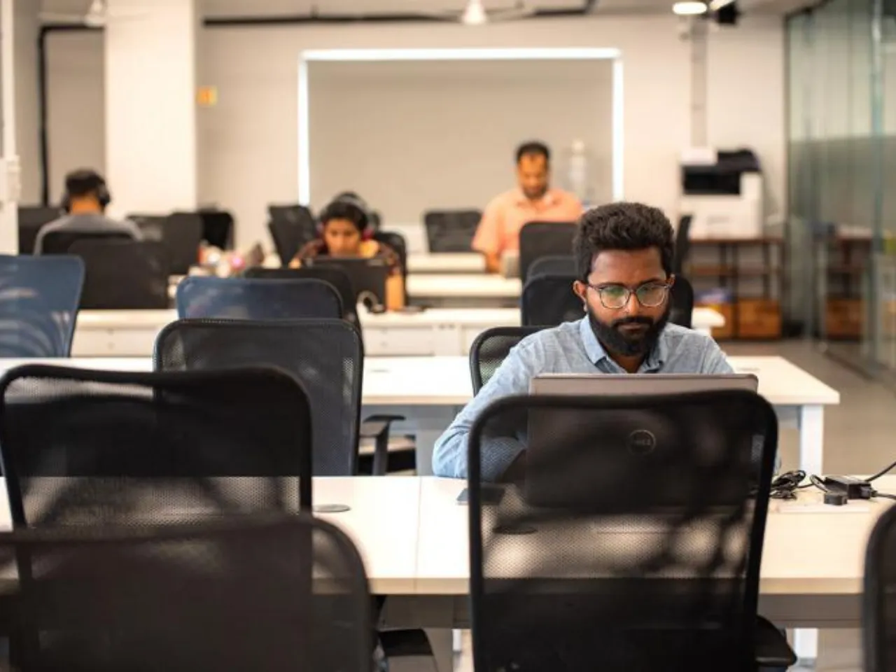 employee working in office