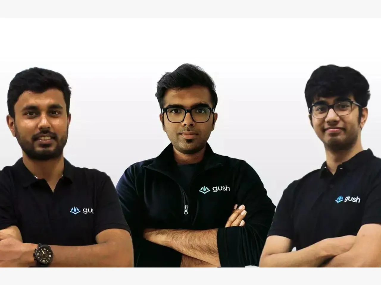 (L-R) Punit Pal, Founding Engineer, Nayrhit Bhattacharya, Co-founder & CEO of Gushwork and Adithya Venkatesh, Co-founder & CPO of Gushwork