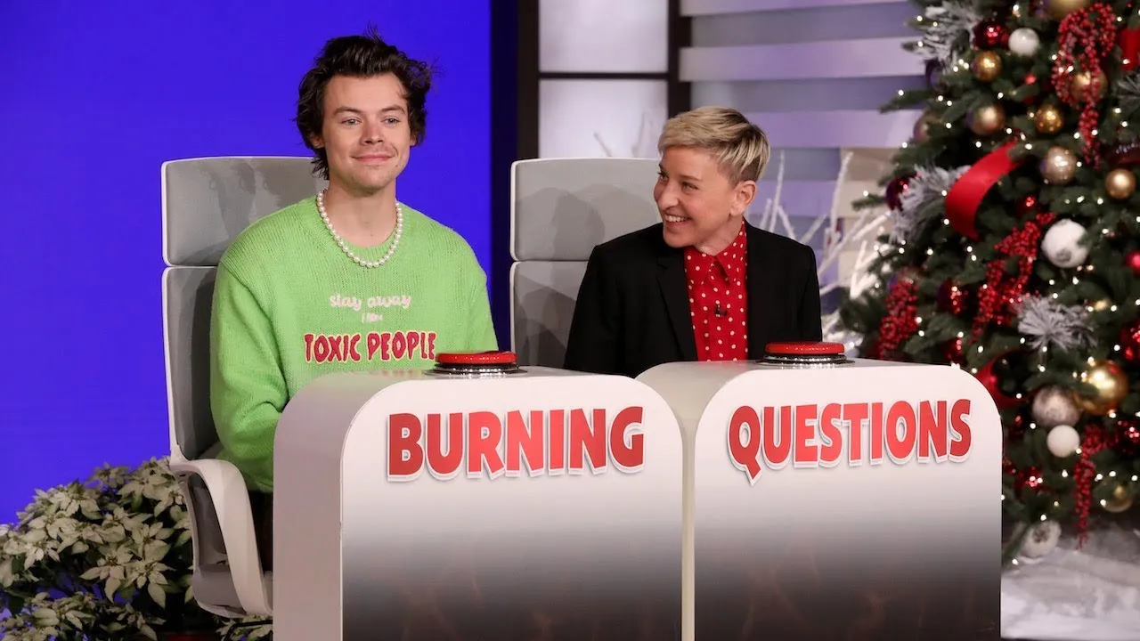 Harry Styles Burns it on Ellen