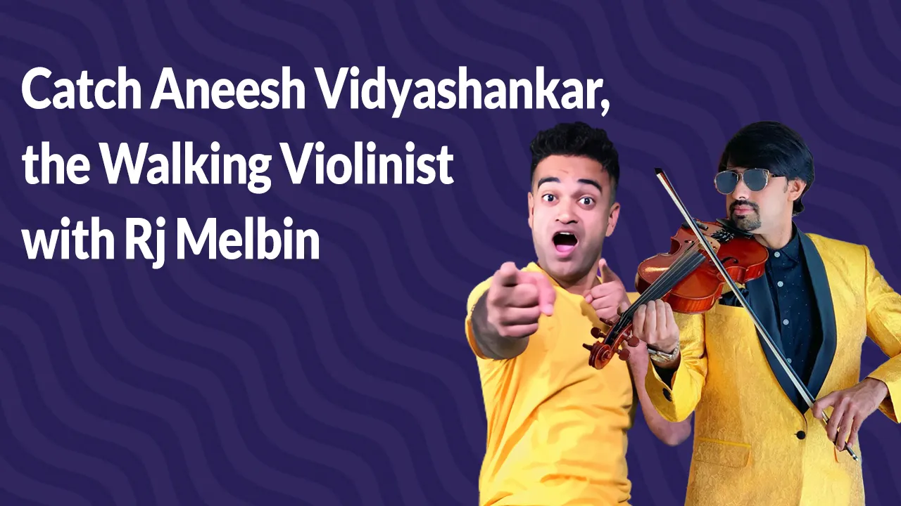RJ Melbin With Aneesh, The Walking Violinist