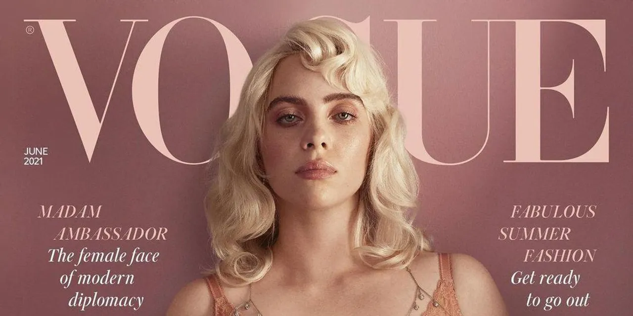 Billie Dons Classic Blonde Look For British Vogue