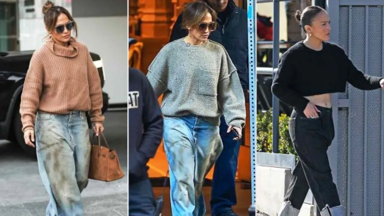 Jennifer Lopez's Stylish Comfort: Embracing Polished Chic in Oversized Sweaters