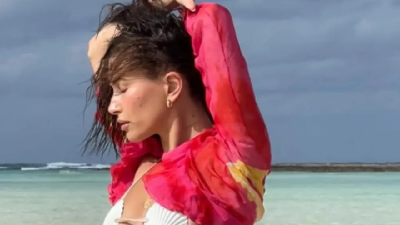 Hailey Bieber Stuns in Seashell Bikini For Beach Photoshoot