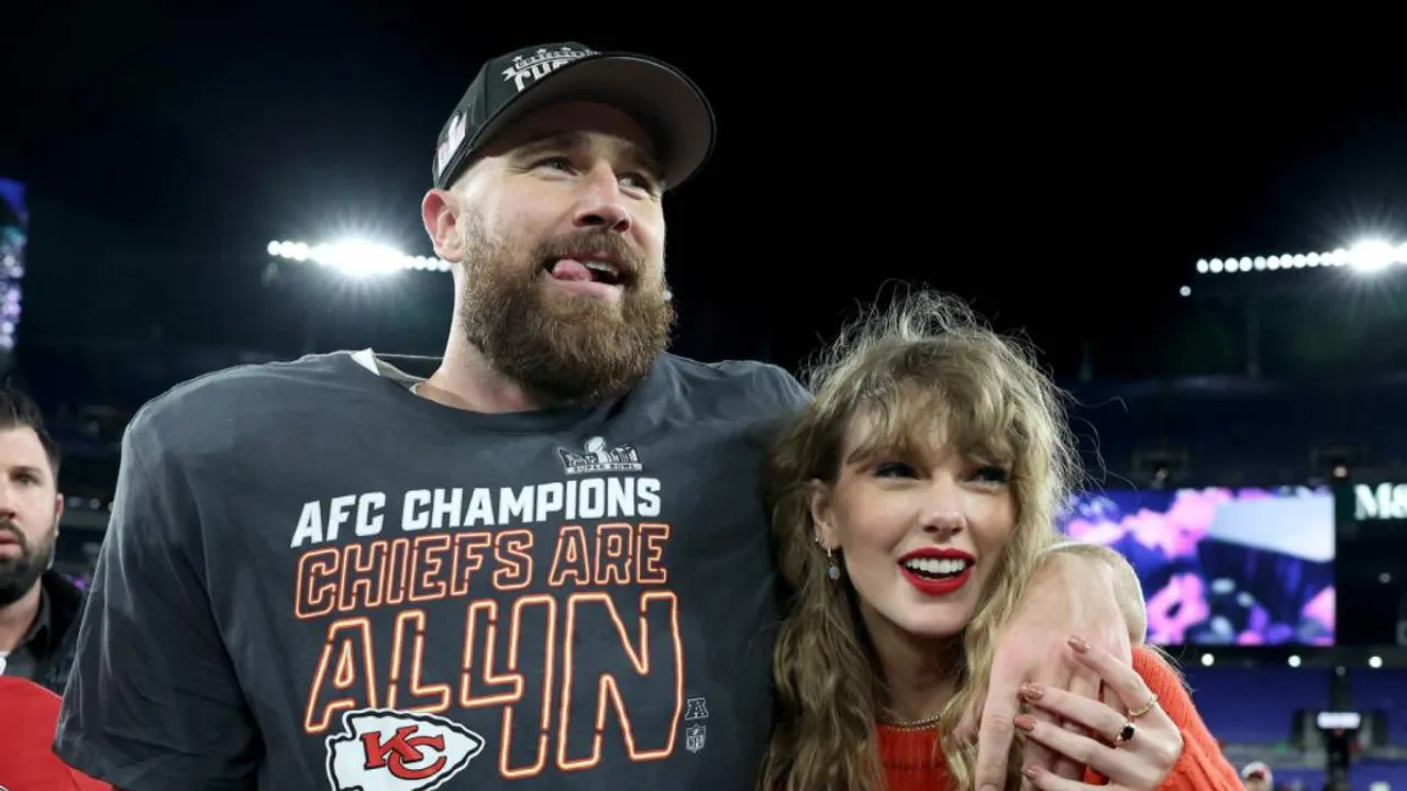 Travis Kelce Kisses Taylor Swift on the Field as Chiefs Secure Spot in 2024 Super Bowl