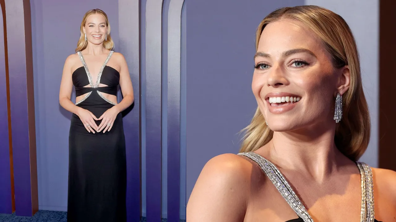 Margot Robbie Stuns in Modern Black Gown at Governors Awards