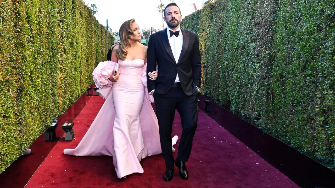 Jennifer Lopez Stuns in Pink With Ben Affleck at The 2024 Golden Globes