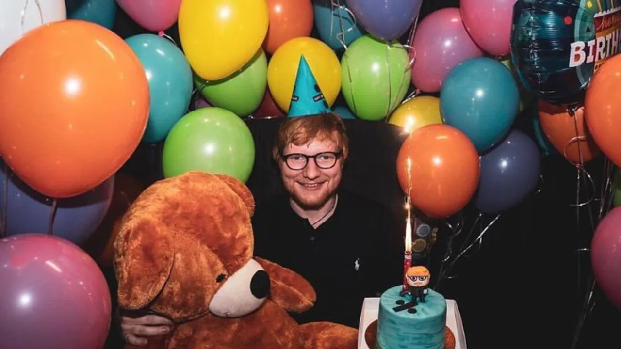 Ed Sheeran Rings in 33rd Birthday With Festive Photos: "Happy Birthday to Me"