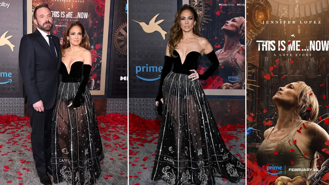 Jennifer Lopez Stuns in Sheer Zodiac Gown at 'This Is Me...Now: A Love Story' Premiere