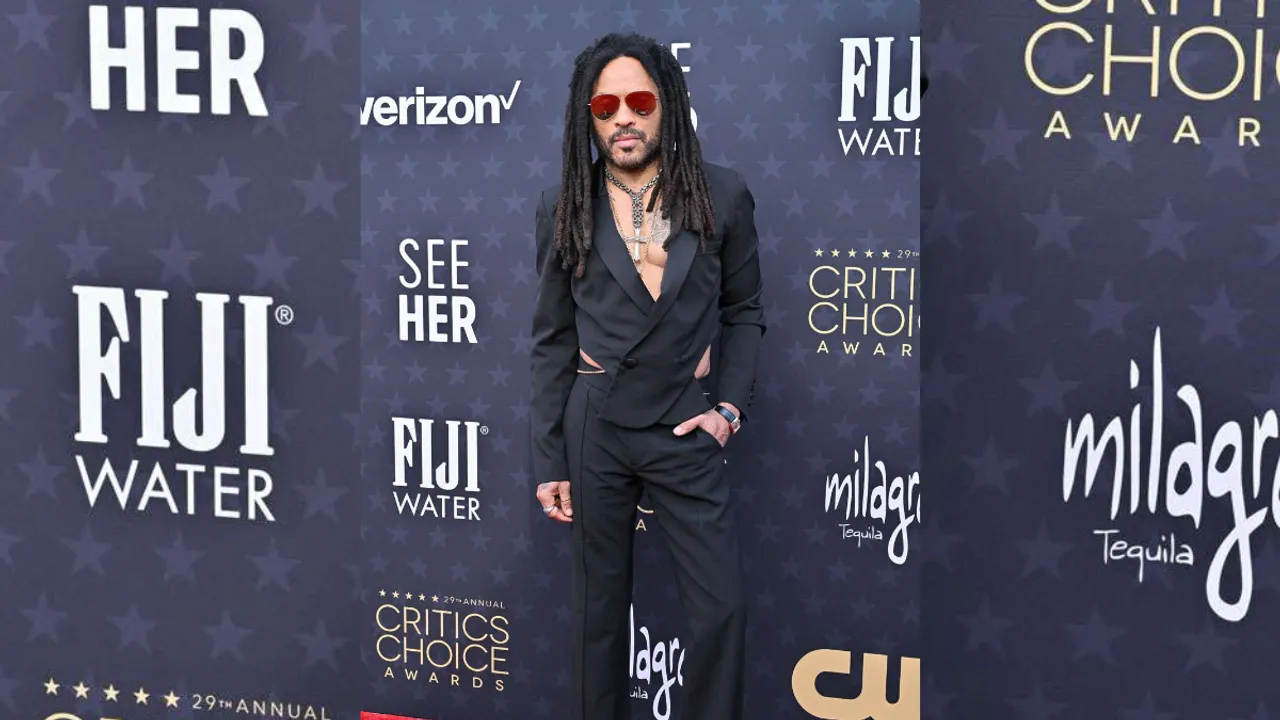 Lenny Kravitz Channels Rock Star Vibes in Shirtless Suit at the 2024 People’s Choice Awards