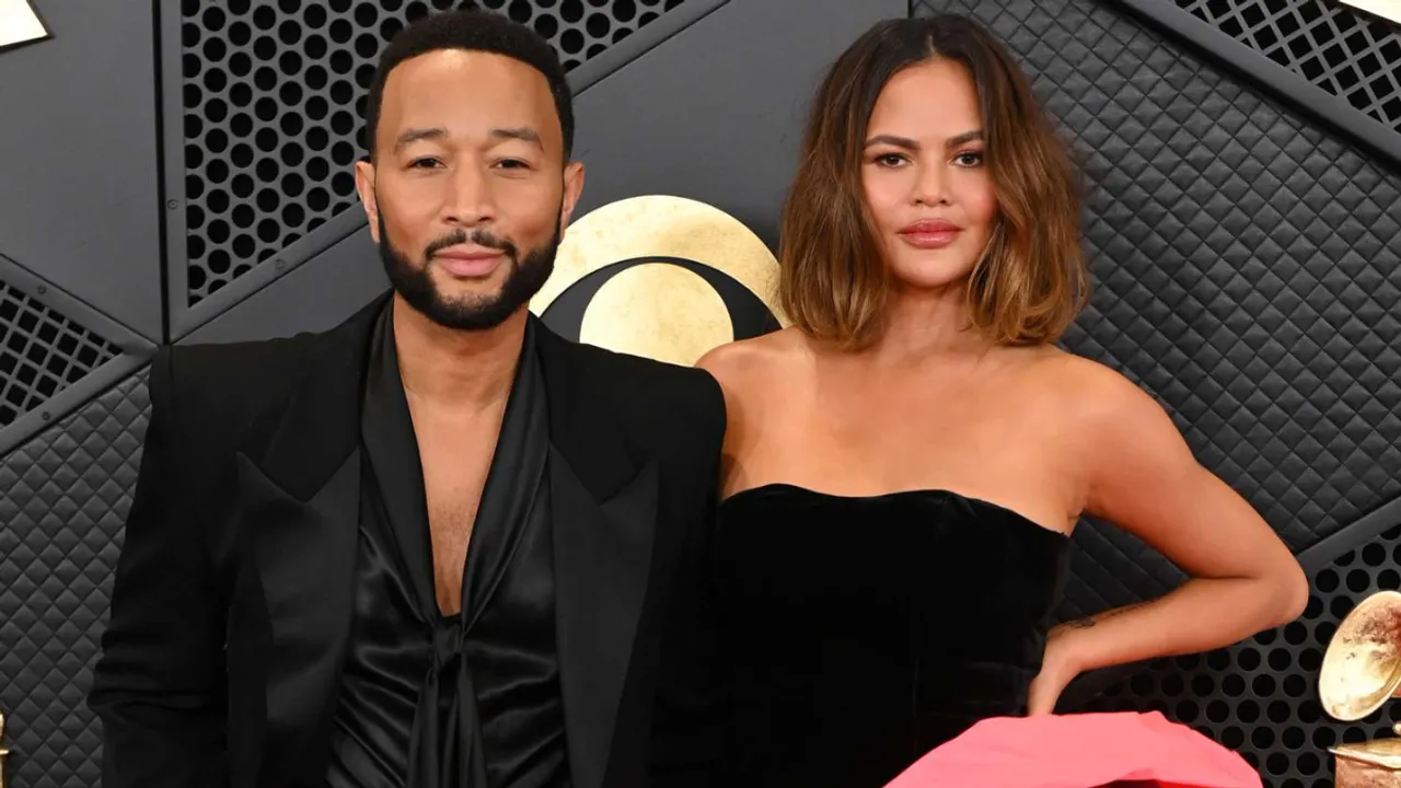 Chrissy Teigen and John Legend Make a Stylish Entrance at The 2024 Grammys