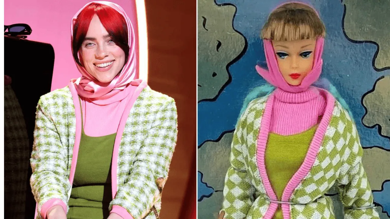 Billie Eilish Wears 1965 'Poodle Parade' Barbie Ensemble at The 2024 Grammys