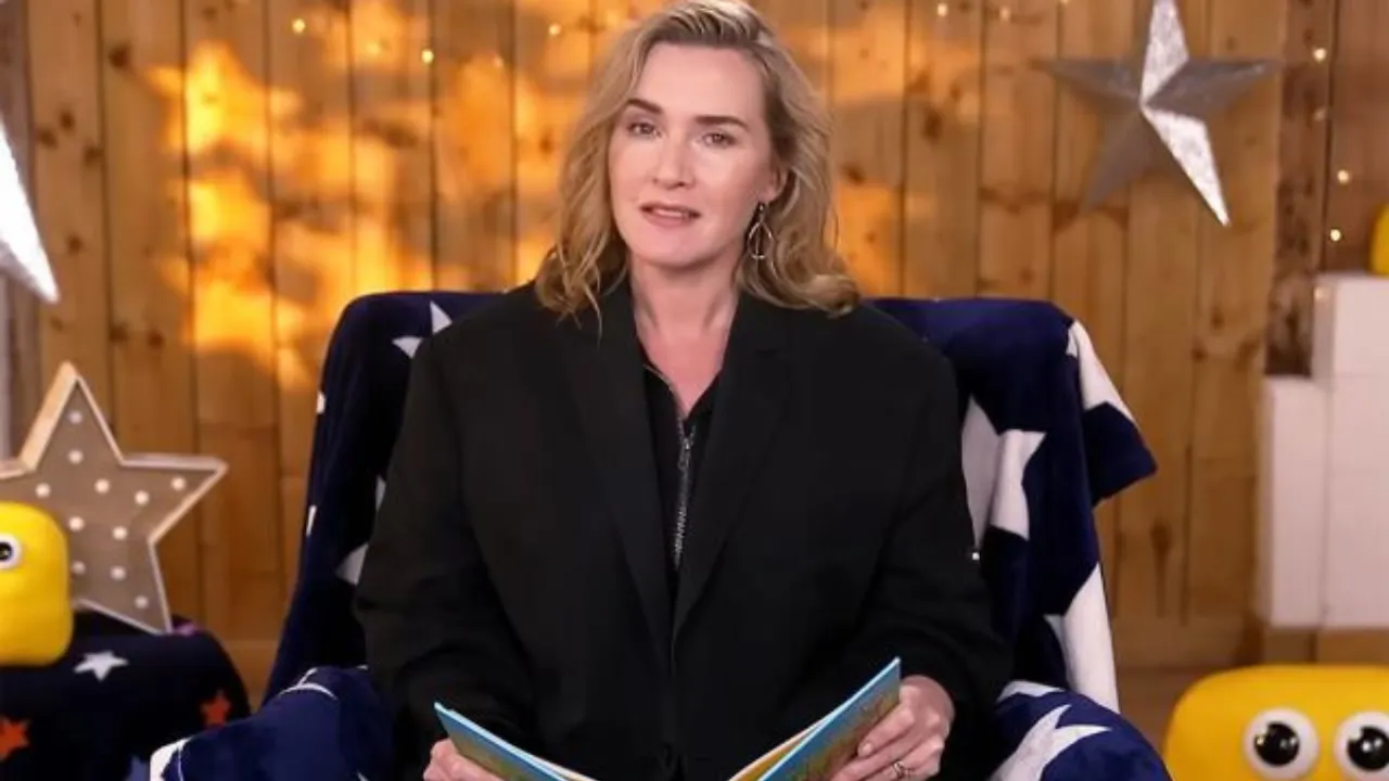 Kate Winslet Hilariously Flips Through R-Rated Parenting Book For Red Nose Day