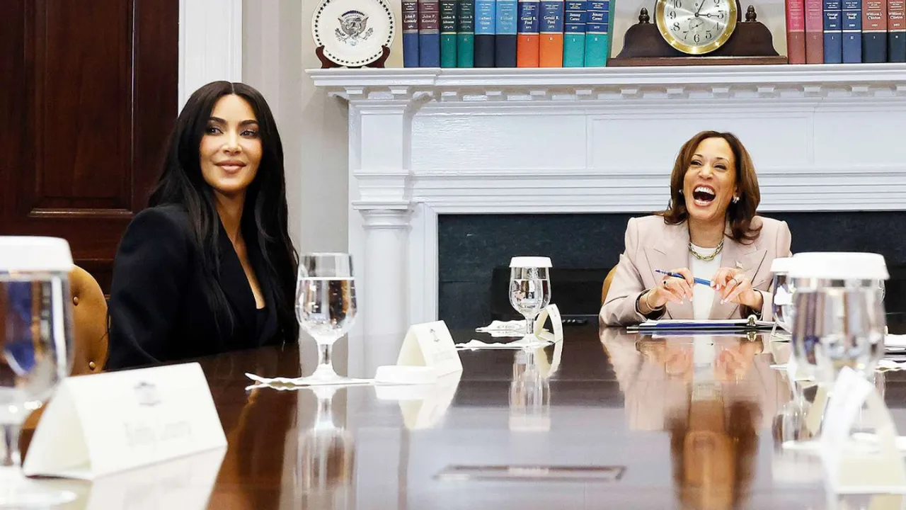 Kim Kardashian Meets Kamala Harris at the White House for Criminal Justice Reform Talks