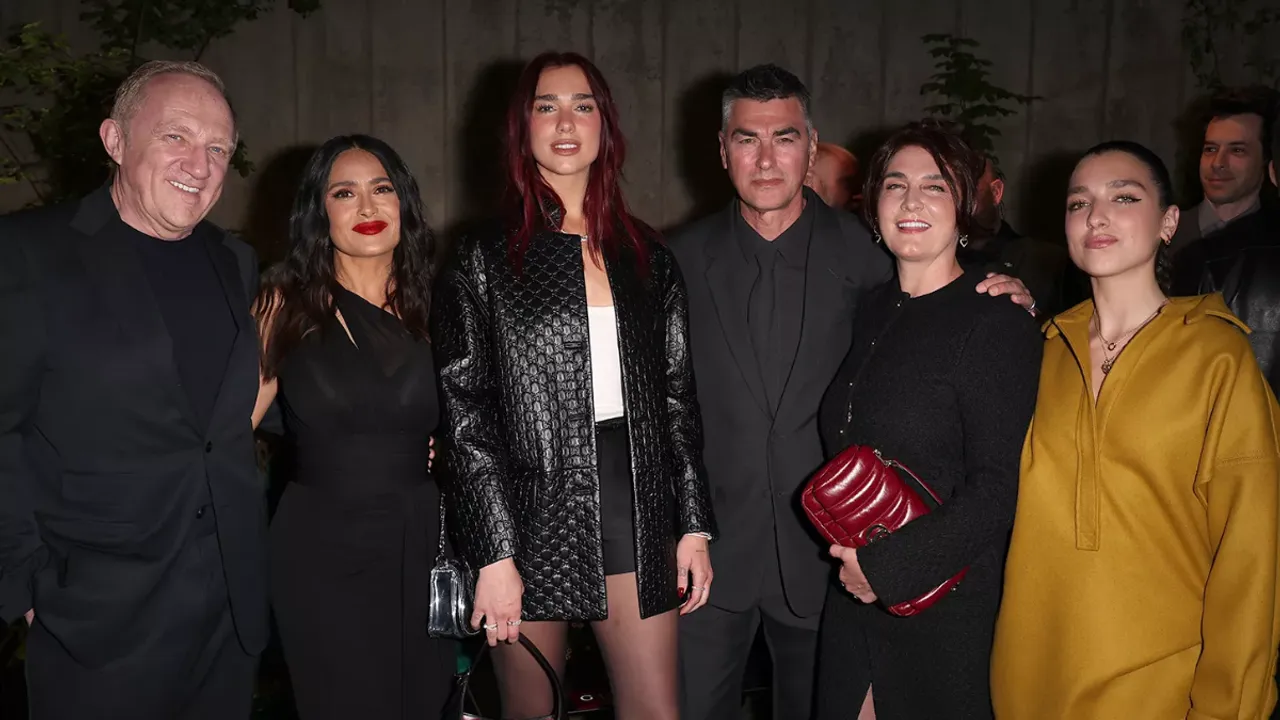 Dua Lipa Attends Gucci Fashion Show in London With Family