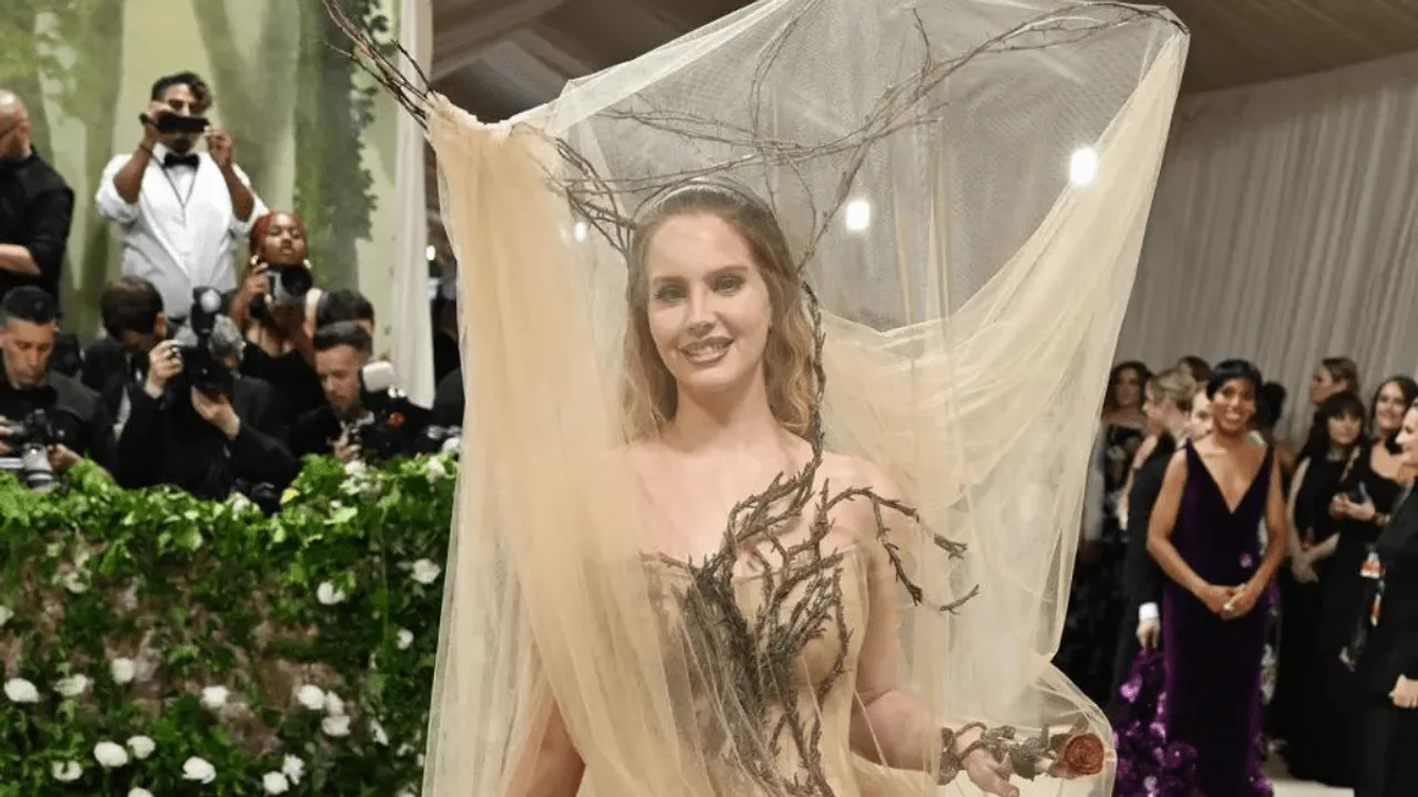 See Lana Del Rey's Brown Etheral Look at The Met Gala 2024