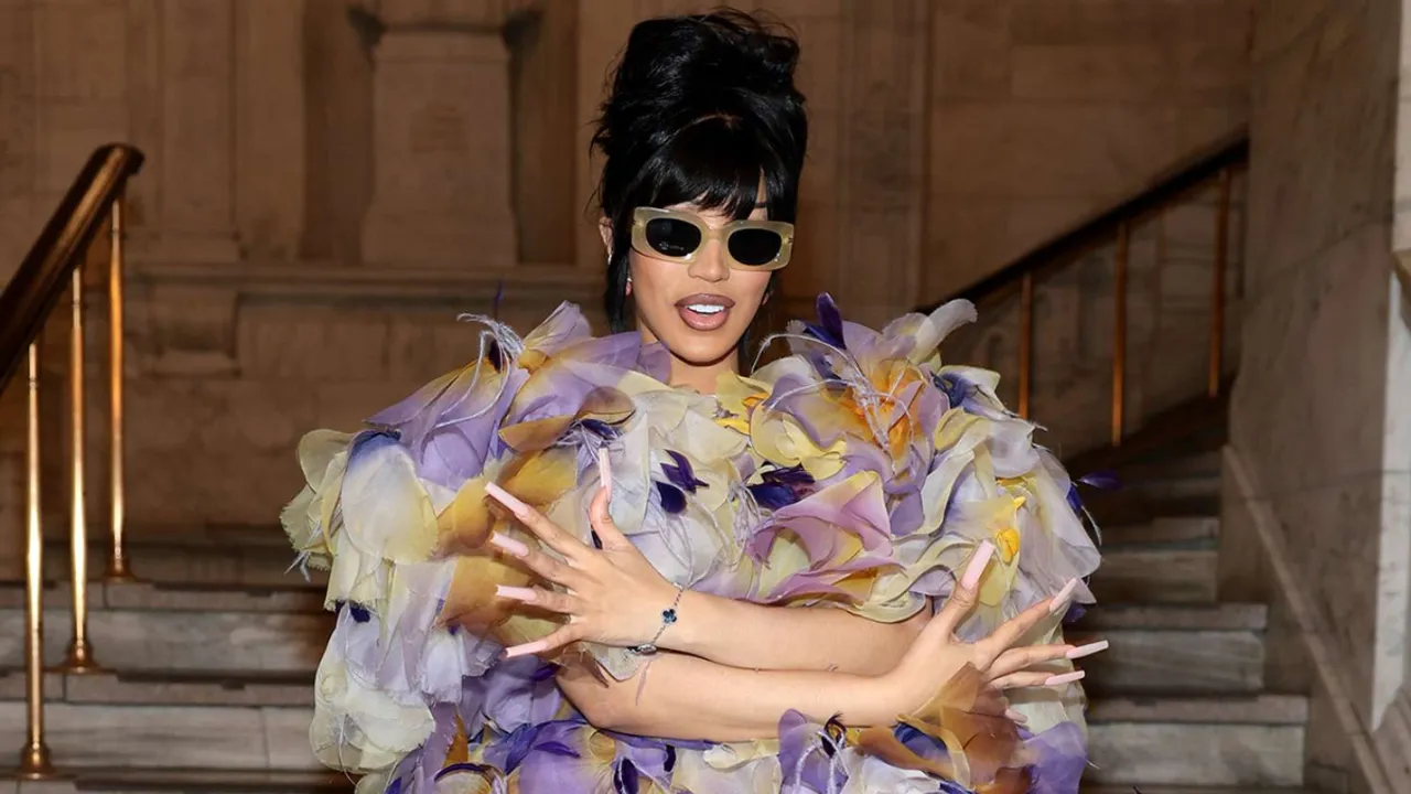 Cardi B Stuns in Dramatic Ensemble and Sky-High Heels at Marc Jacobs Fashion Show