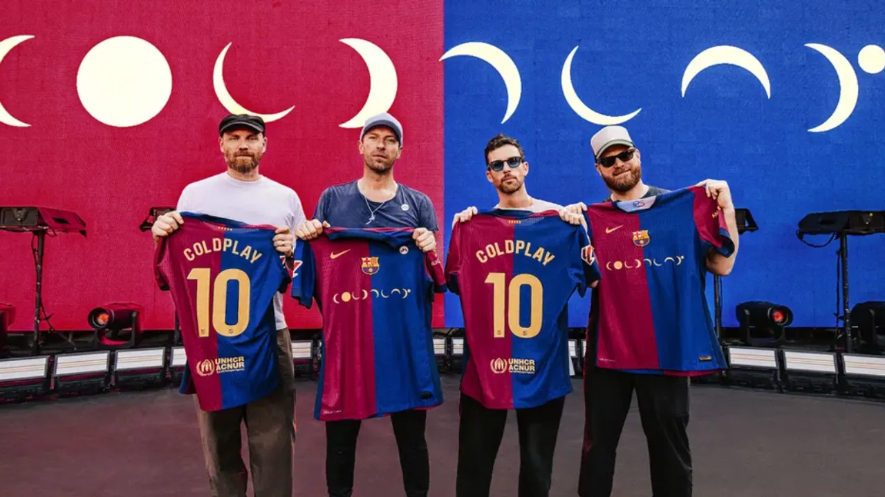 Coldplay and Spotify Collaborate to Unveil New FC Barcelona Jersey Design
