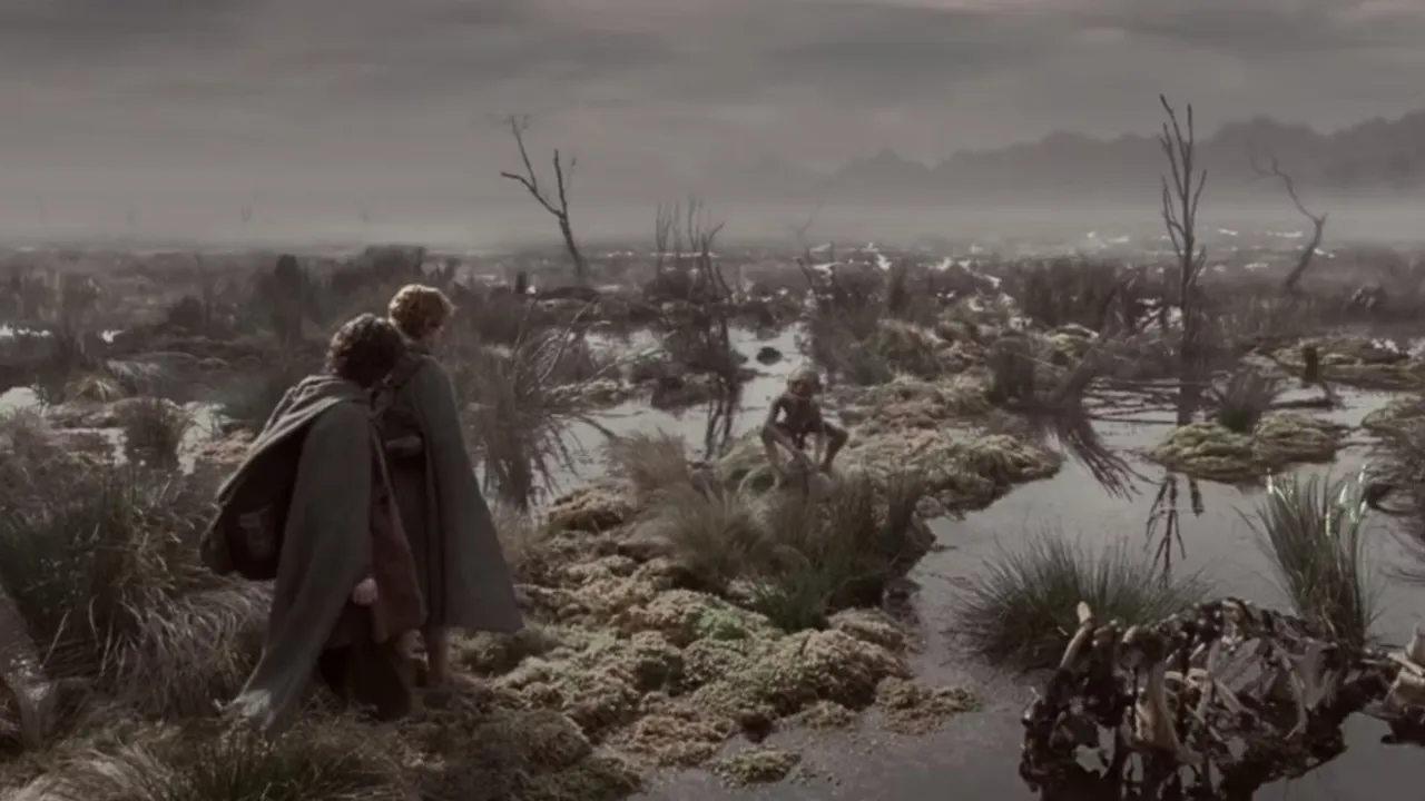 Exploring the Dead Marshes in Lord of the Rings