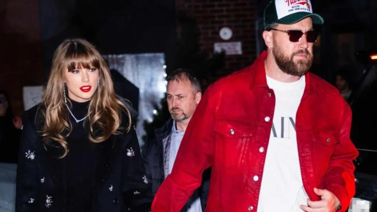 Taylor Swift and Travis Kelce Stroll Hand-in-Hand on a Rainy Night in NYC