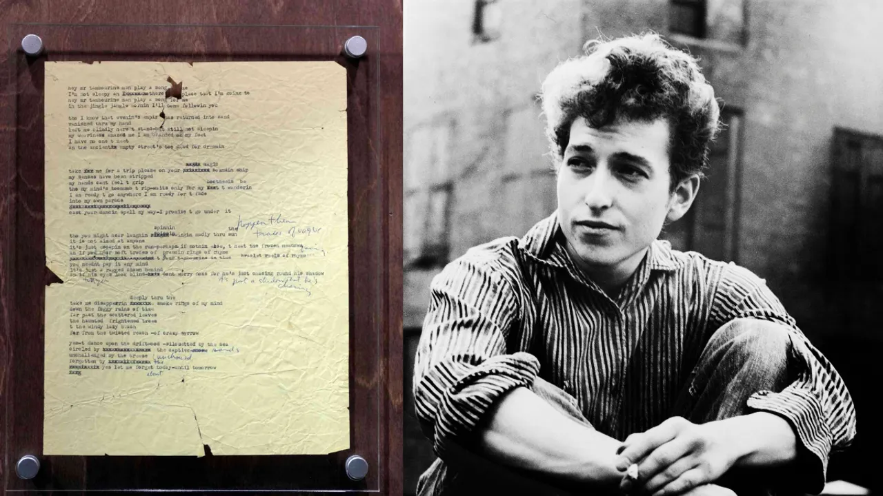Bob Dylan's Discarded 'Mr. Tambourine Man' Lyrics Fetch $500k at Auction 60 Years Later
