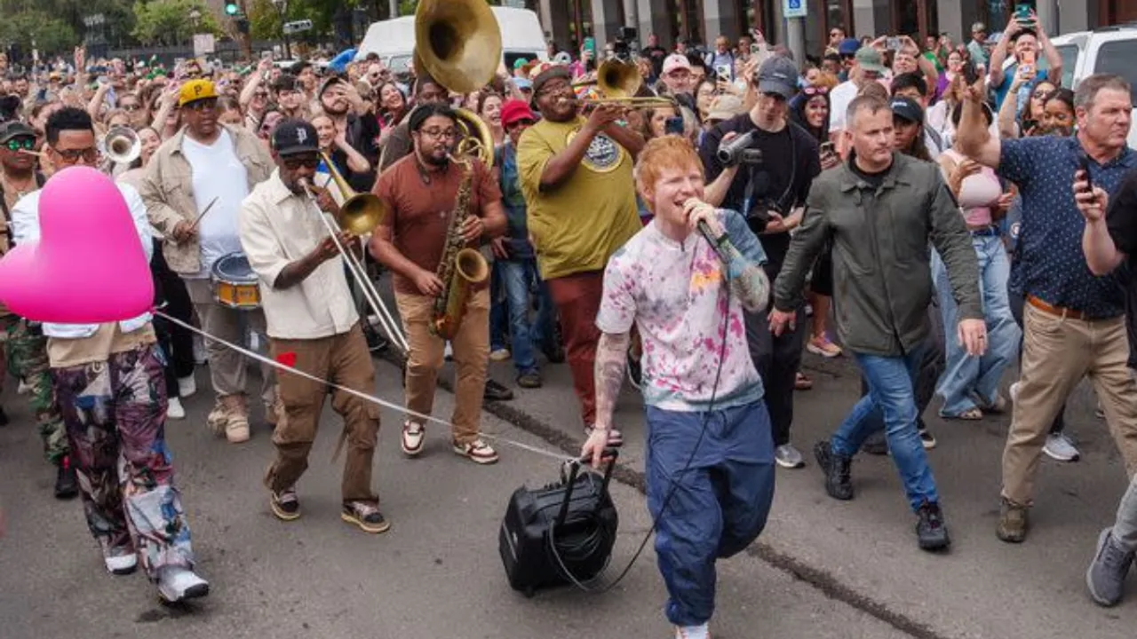 Ed Sheeran Debuts Unreleased Song During Surprise Performance in New Orleans