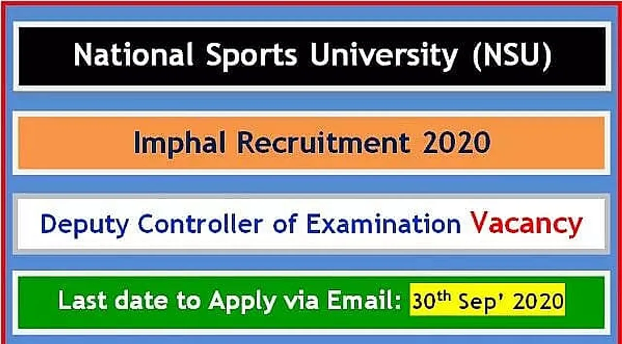 National Sports University (NSU) recruitment 2020