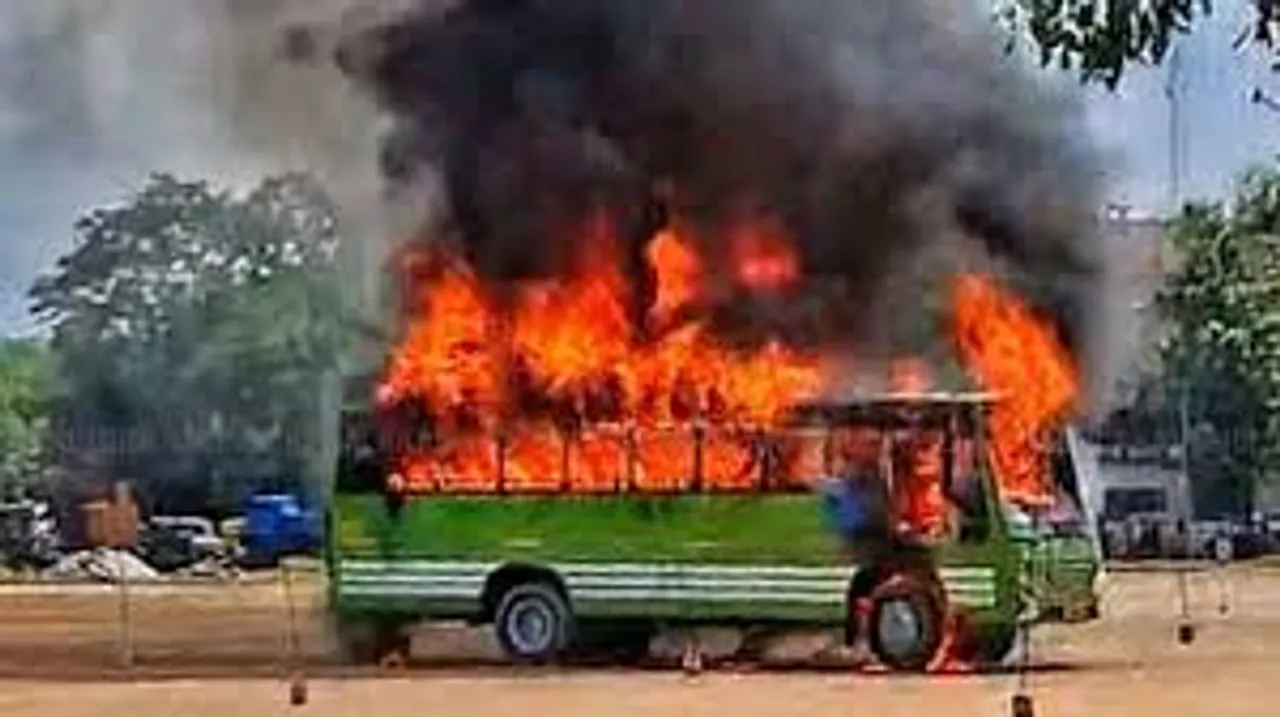 bus fire