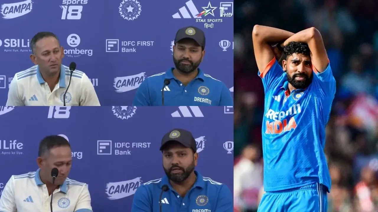Rohit-Sharma-Ajit-Agarkar-Mohammed-Siraj