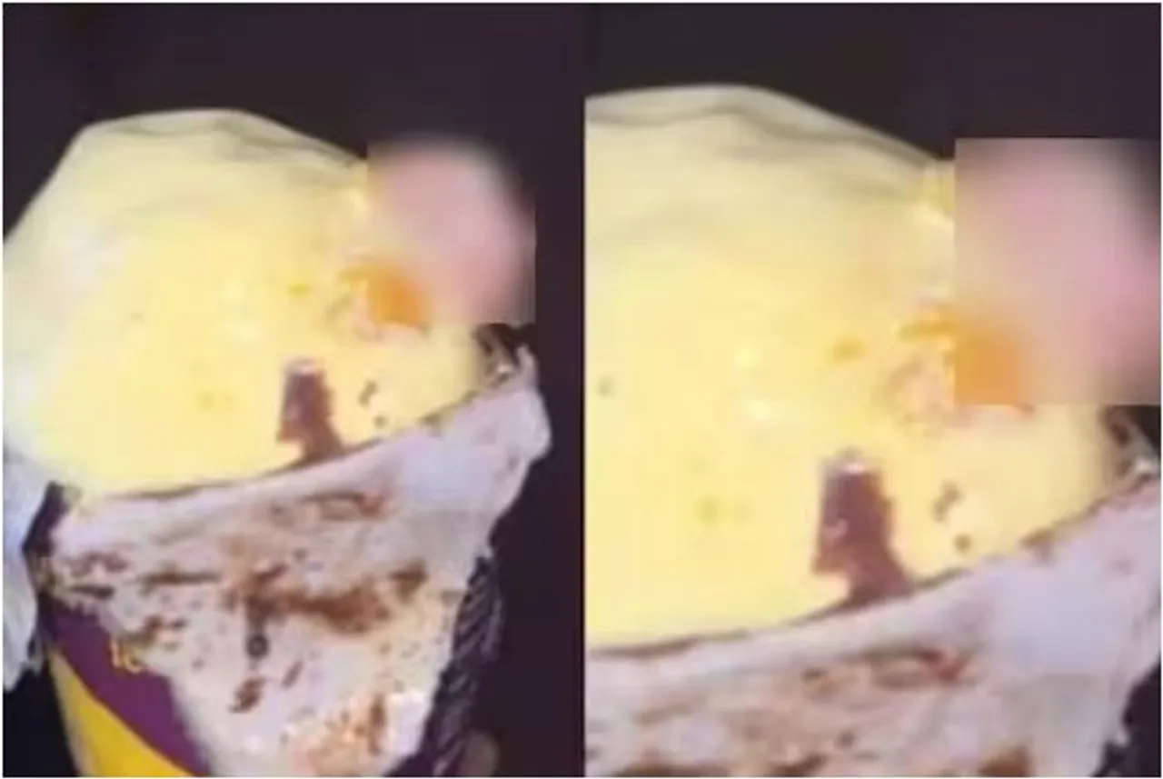 finger in ice cream
