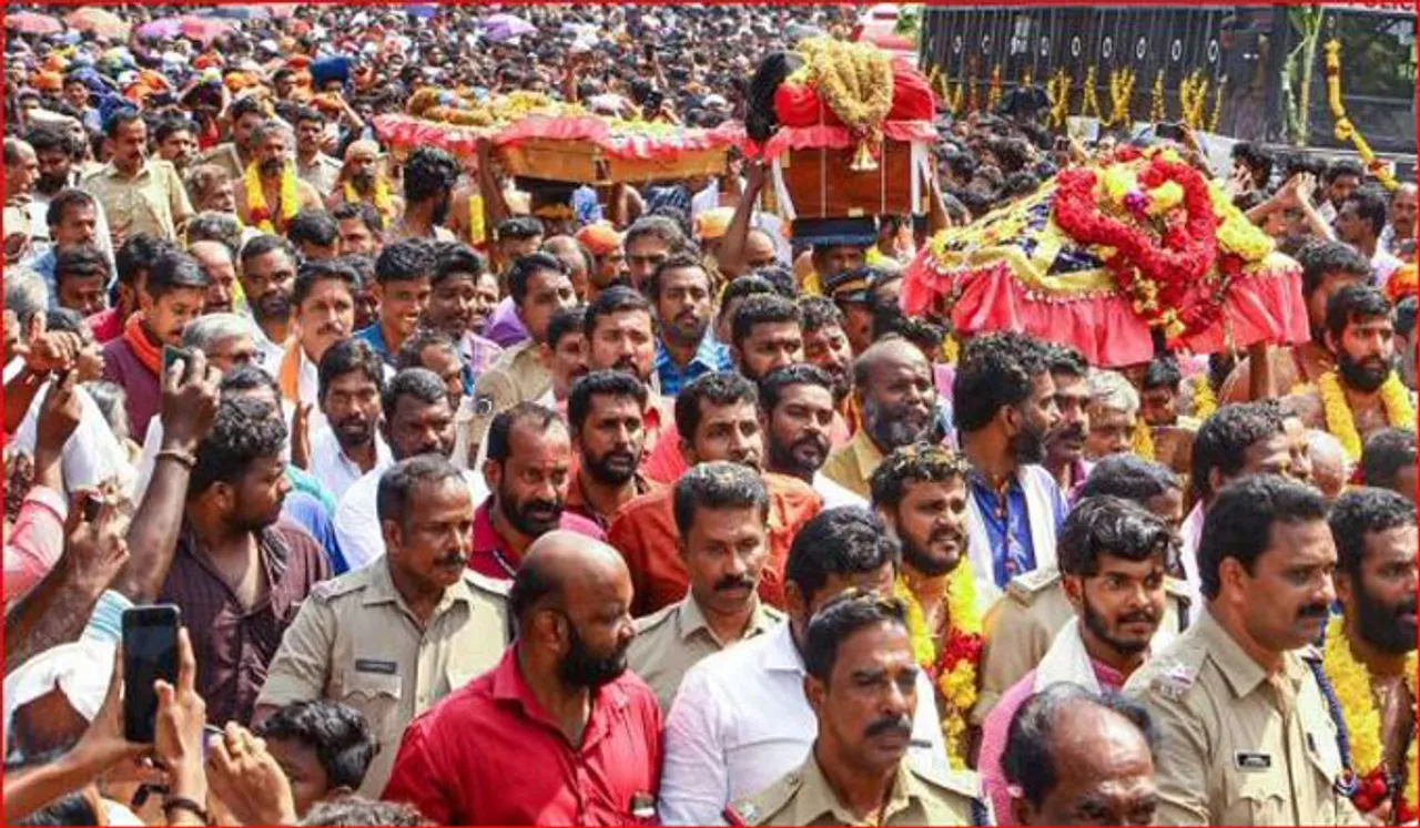 പന്തളം കൊട്ടാരത്തില്‍ തിരുവാഭരണഘോഷയാത്രയ്ക്ക് ഒരുങ്ങി