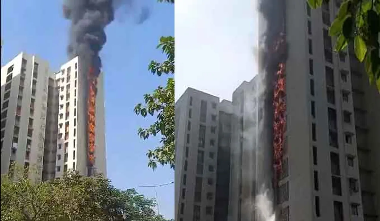 മുംബൈയിലെ കെട്ടിടത്തില്‍ തീപിടിത്തം; തീയണയ്ക്കല്‍ ശ്രമം തുടരുന്നു