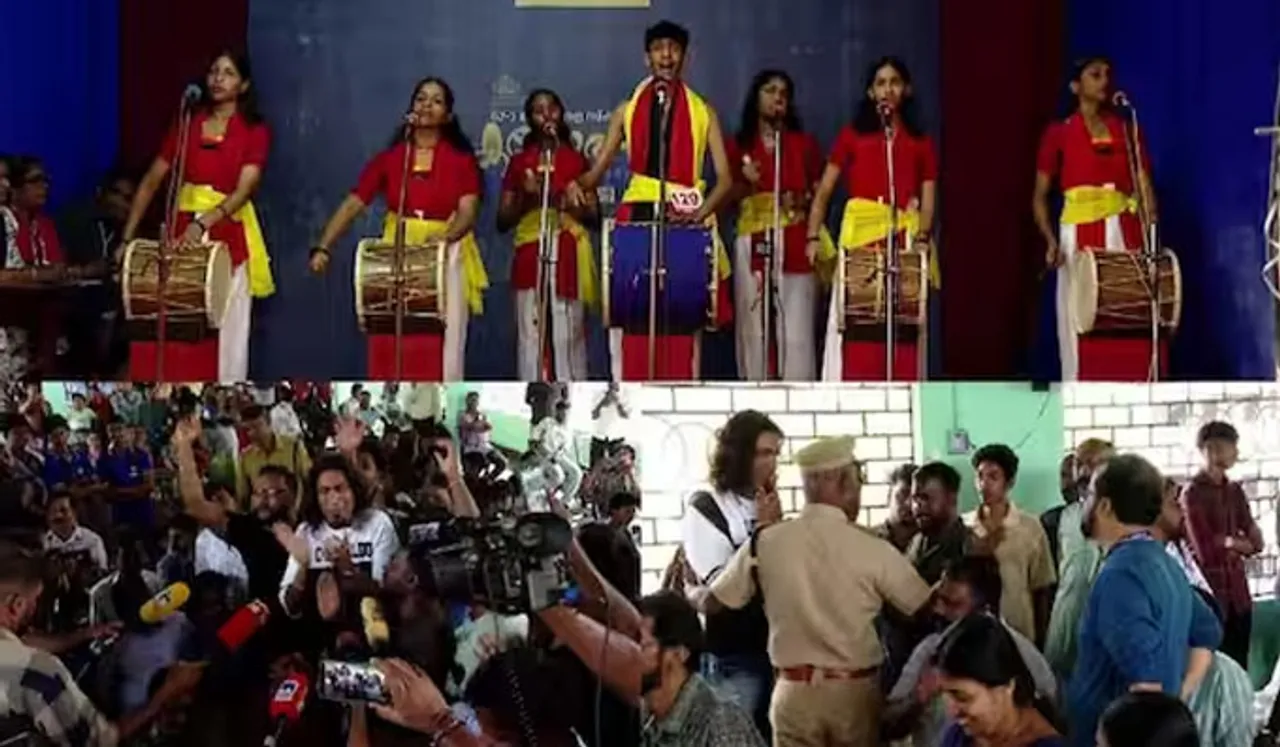 സൗണ്ട് സിസ്റ്റം നിലവരം പുലര്‍ത്തുന്നില്ല; നാടന്‍പാട്ട് വേദിയുടെ മധ്യഭാഗത്തിറങ്ങി നാട്ടുകലാകാരൂട്ടം പ്രതിഷേധിച്ചു
