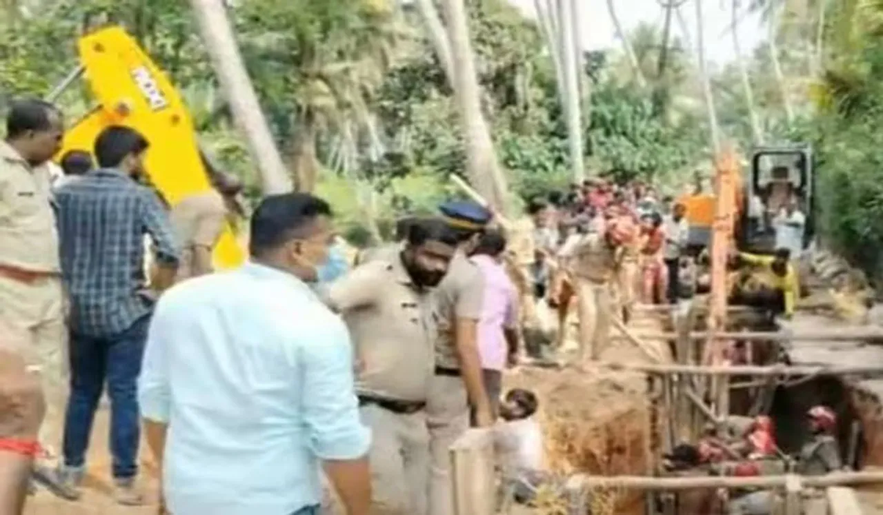 ശ്രീകാര്യത്ത് മണ്ണിടിഞ്ഞ് വീണ് രണ്ട് തൊഴിലാളികള്‍ അപകടത്തില്‍ പെട്ടു