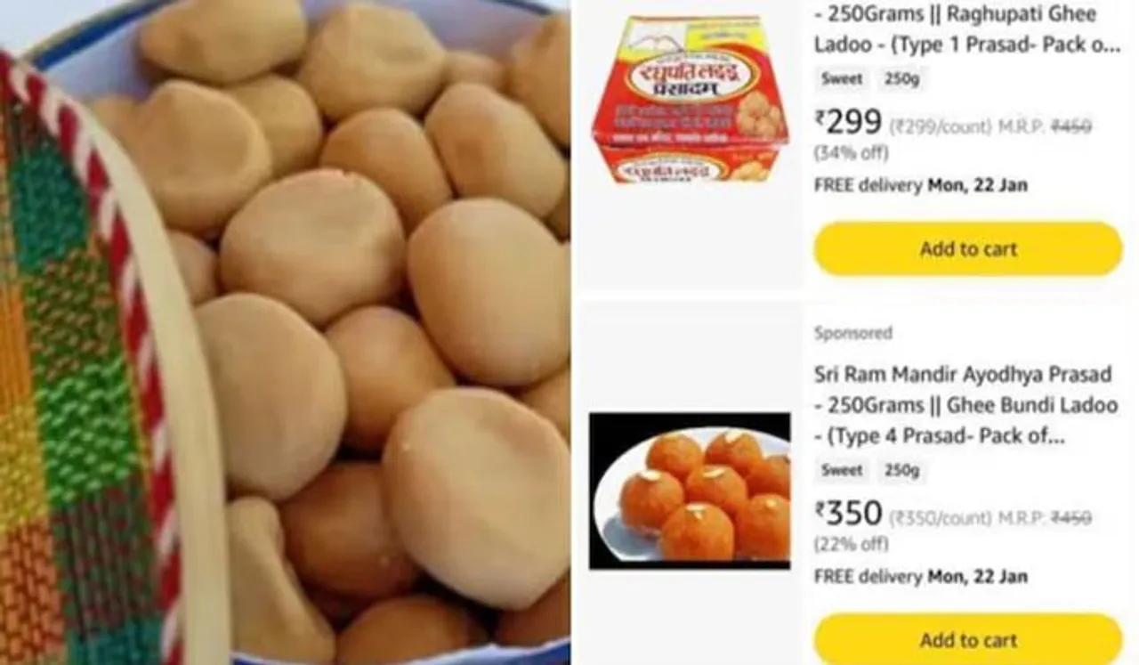രാമക്ഷേത്ര പ്രസാദമെന്ന പേരിൽ മധുരപലഹാരം വിറ്റു; ആമസോണിന് കേന്ദ്രസർക്കാരിന്റെ നോട്ടീസ്