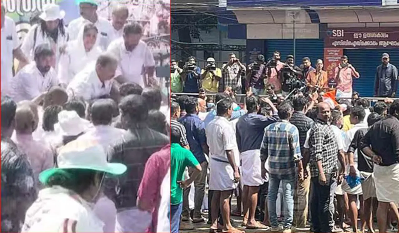 കെപിസിസി മാർച്ചിൽ സംഘർഷം;വേദിക്കു സമീപം പൊലീസിന്റെ കണ്ണീർ വാതകം , കെ.സുധാകരൻ ഉൾപ്പെടെ നേതാക്കൾക്ക് ദേഹാസ്വാസ്ഥ്യം