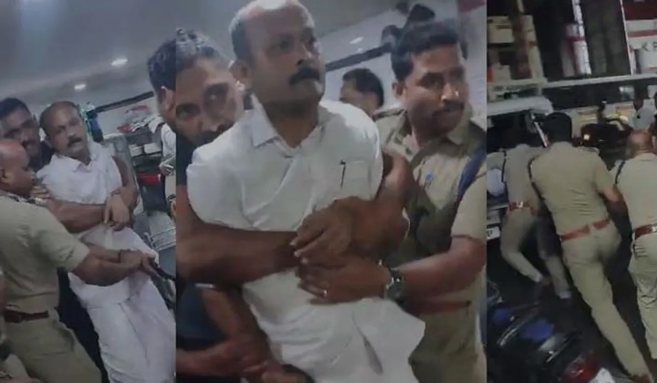 ജാമ്യത്തിന് പിന്നാലെ വീണ്ടും അറസ്റ്റ് ചെയ്യാൻ പൊലീസ് നീക്കം; കോടതിയിലേക്ക് ഓടിക്കയറി കുഴൽനാടനും ഷിയാസും