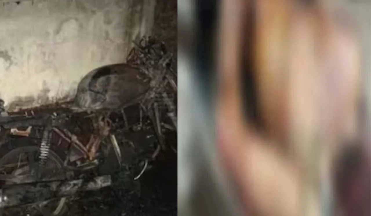 നിയന്ത്രണം വിട്ട ബൈക്ക് ഇലക്ട്രിക് പോസ്റ്റിൽ ഇടിച്ച് തീപിടിച്ചു; രണ്ട് യുവാക്കൾക്ക് ദാരുണാന്ത്യം